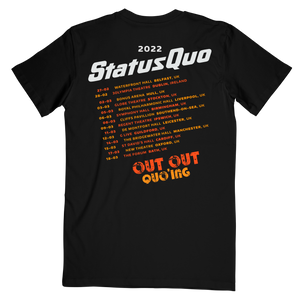 Out Out Quoing Tour Date Black Tee