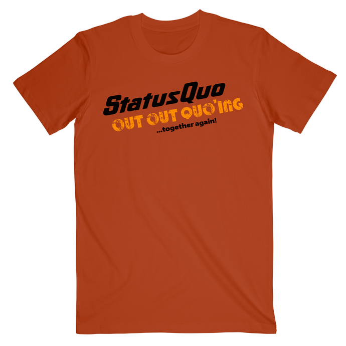 Out Out Quoing Orange Logo Tee