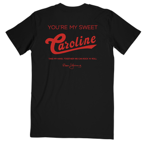 Rossi/Young 'Caroline' Lyric Black Tee