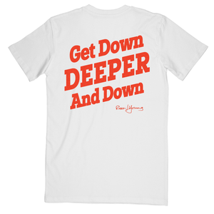Rossi/Young 'Down Down' Logo Lyric White Tee