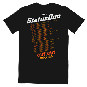 Out Out Quoing Europe Tour Date Black Tee