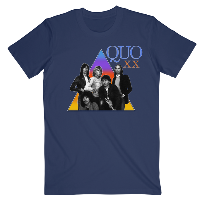 Status Quo 1982 Tour Date Navy Tee